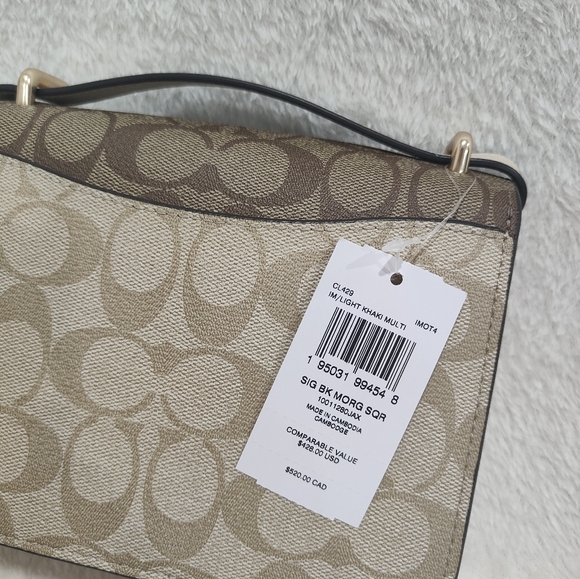 Morgan Square Crossbody Bag In Blocked Signature Canvas - Picture 11 of 12